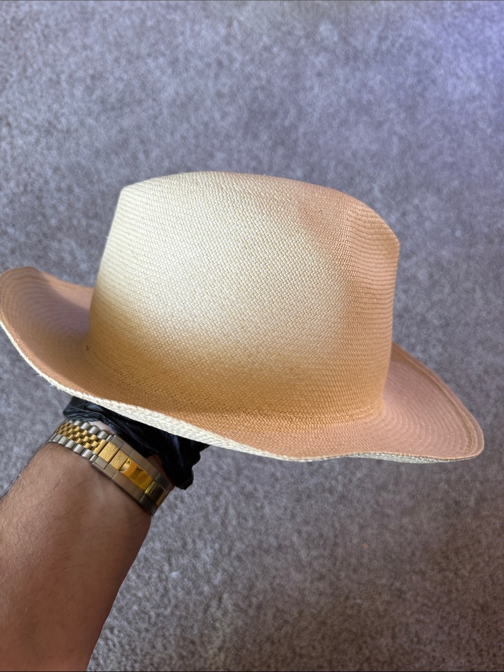 Montecristi 60-Hand Woven in Ecuador-Panama Hat-Cream - Picture 4 of 15